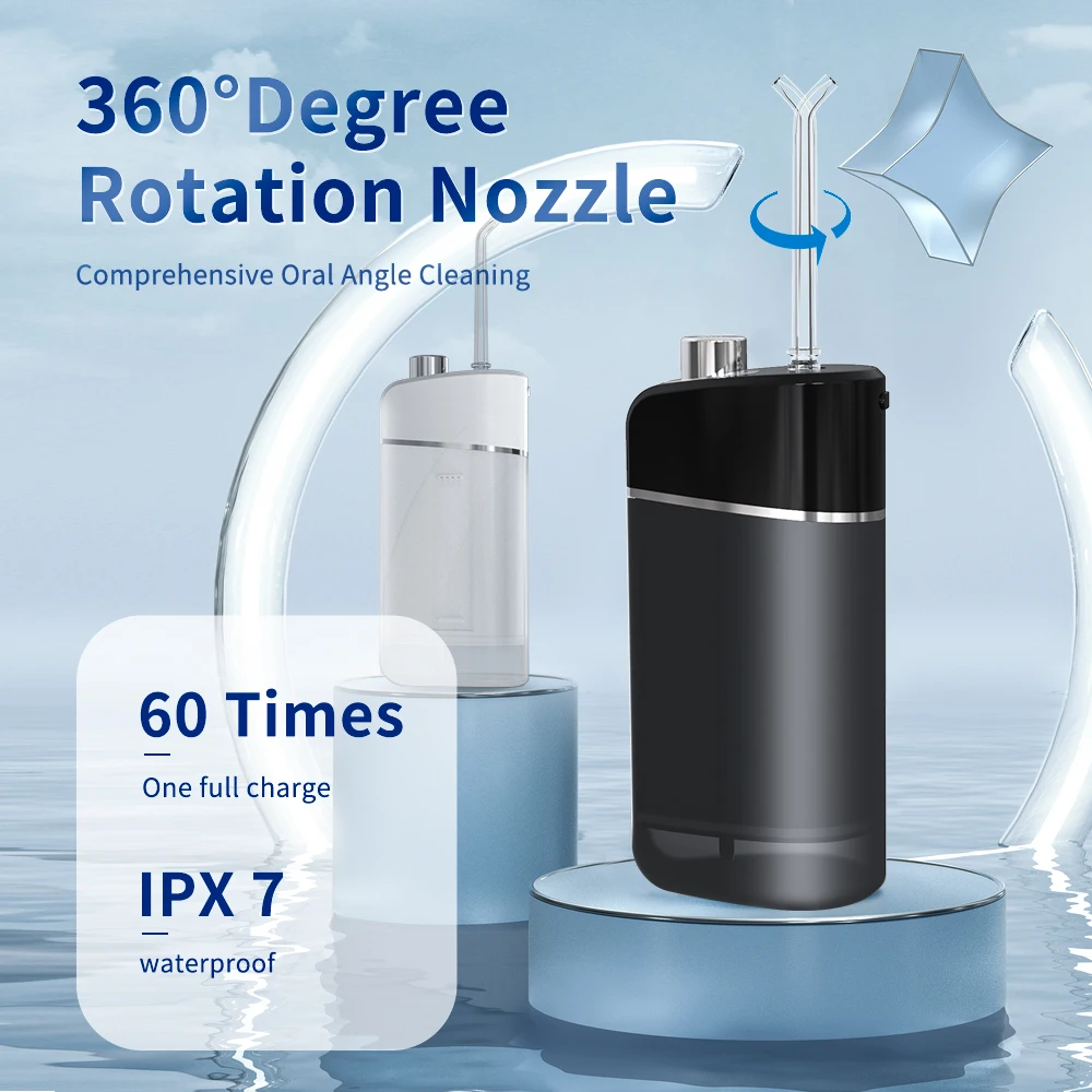 Powerful Wireless Cordless Rechargeable Waterproof Travel Oral Teeth Pick Cleaner Dental Irrigator Care Handheld Water Flosser