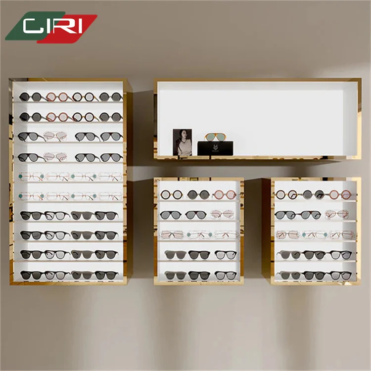 CIRI Optical Store Display Fixture Acrylic Eyewear Retail Display Stand Cabinet With Led For Sunglasses Acrylic Display Case