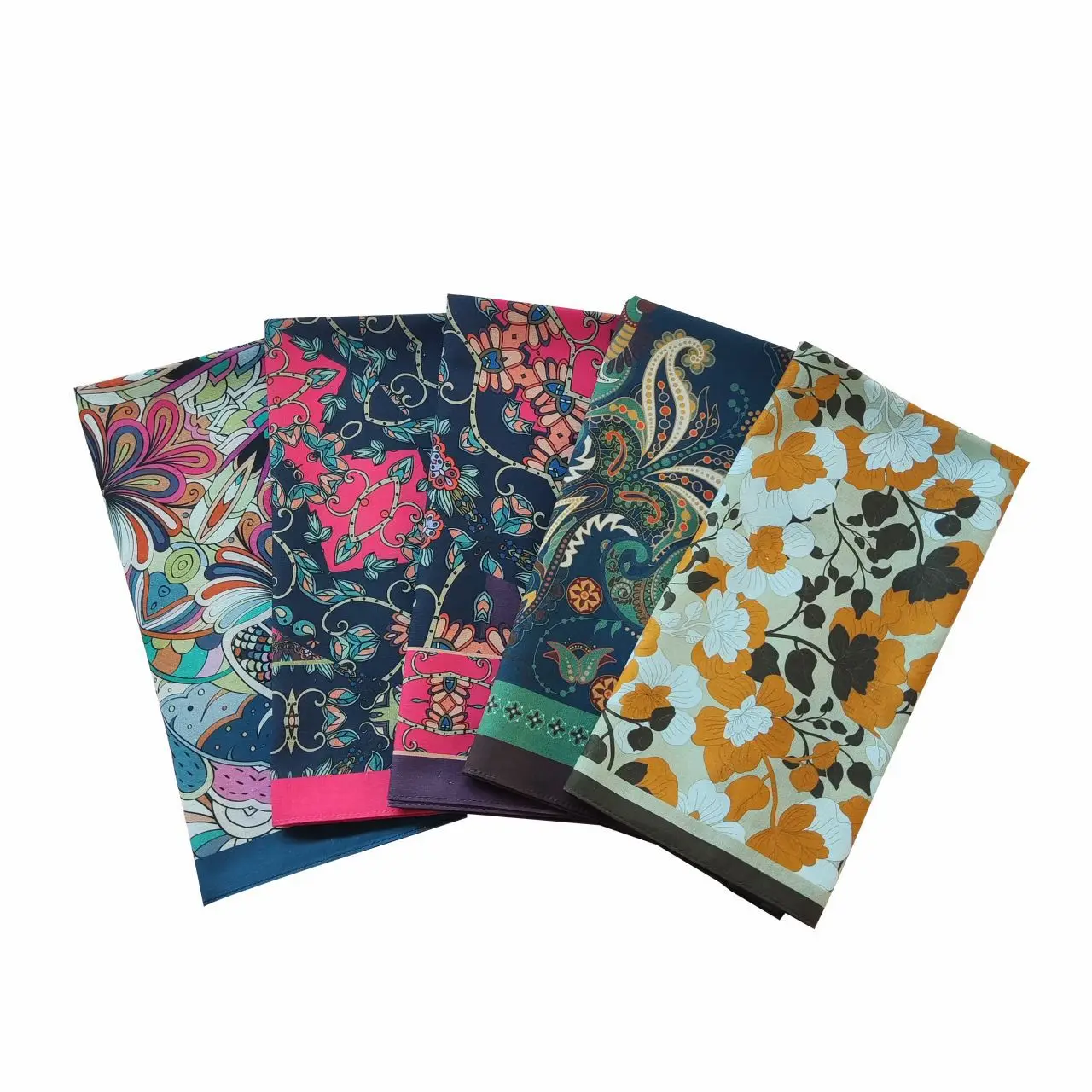 Manufacturer Custom Digital Print 100% Cotton Vintage Flower Floral Square Cowboy Paisley Bandanas Scarf