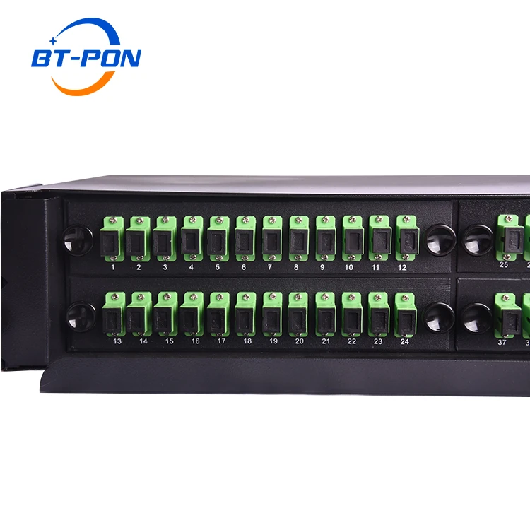 High Density Fiber Optical Metal Panel Apc Unit Box Gpon 47U Cabinet 6 72 Port Distribution Frame 48 Cores Odf Rack Mount