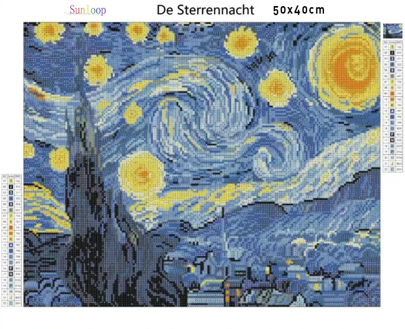 small moq fast delivery Home Decoration paintings art 5D diy van gogh Diamond Painting Kits Full Drill art diamond art painting