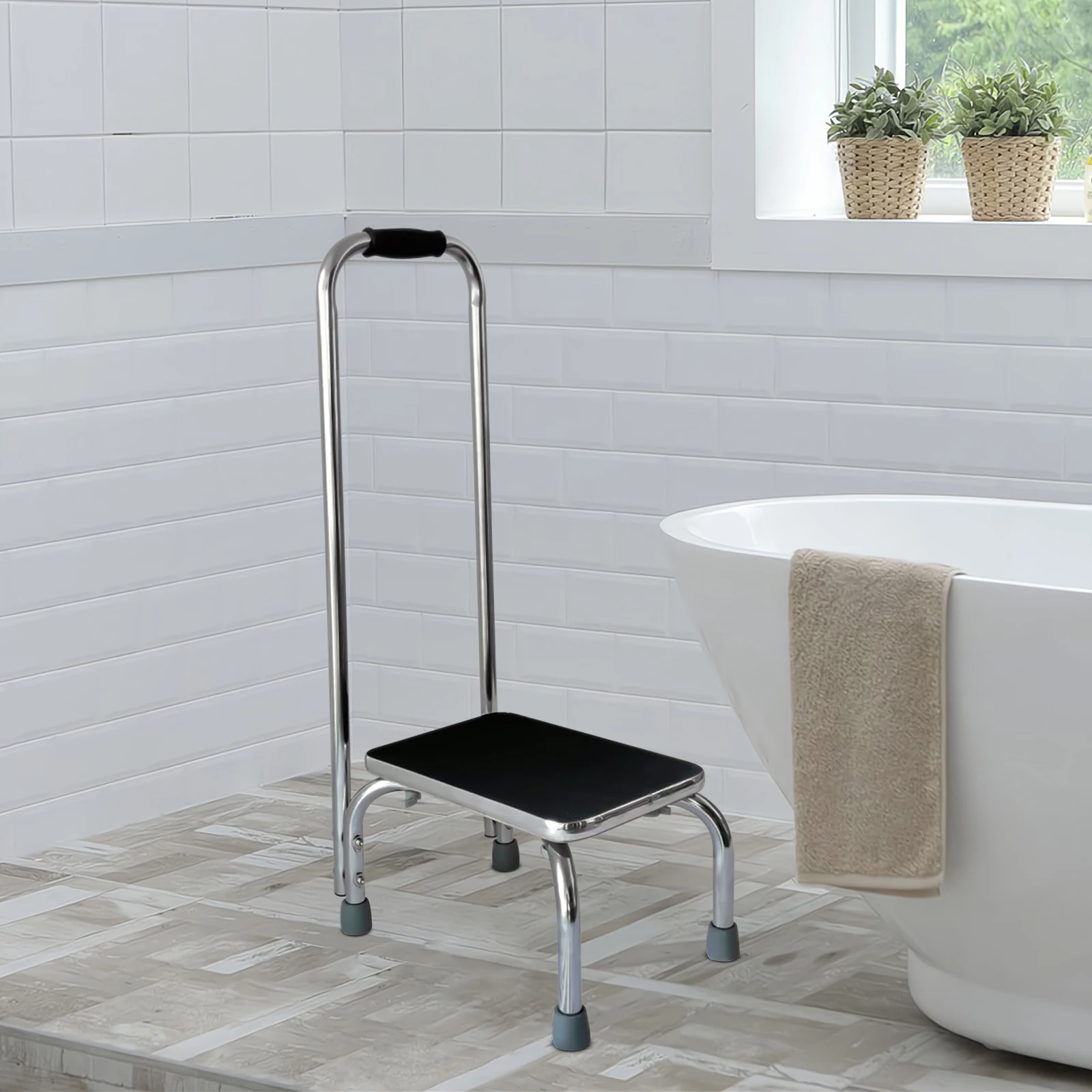 BQ601A High Quality Stainless Steel Ladder Footstool Stepping Stool for Elderly