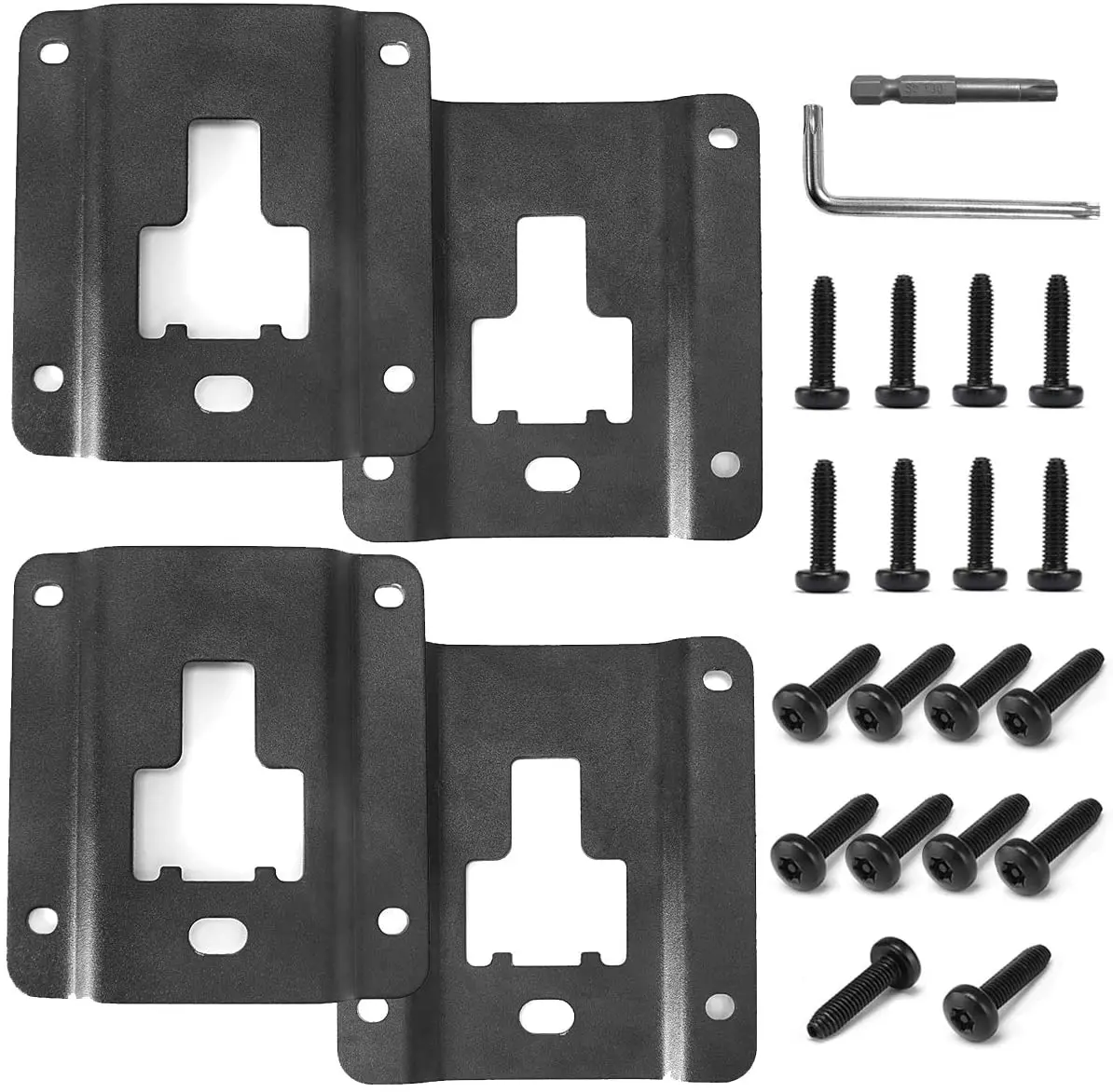 NEWWIND 4 PCS Truck Bed Plates Compatible with Tie Down Brackets Raptor Truck Bracket  For Ford F150 F250 F350 Raptor 2015-2020