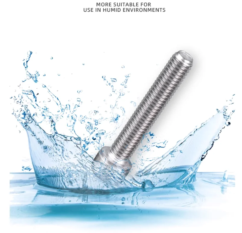 SS304 SS316 Hex Socket Screw Stainless Steel DIN 912  Knurled Cylindrical Head Machine Screws Hex Socket bolt