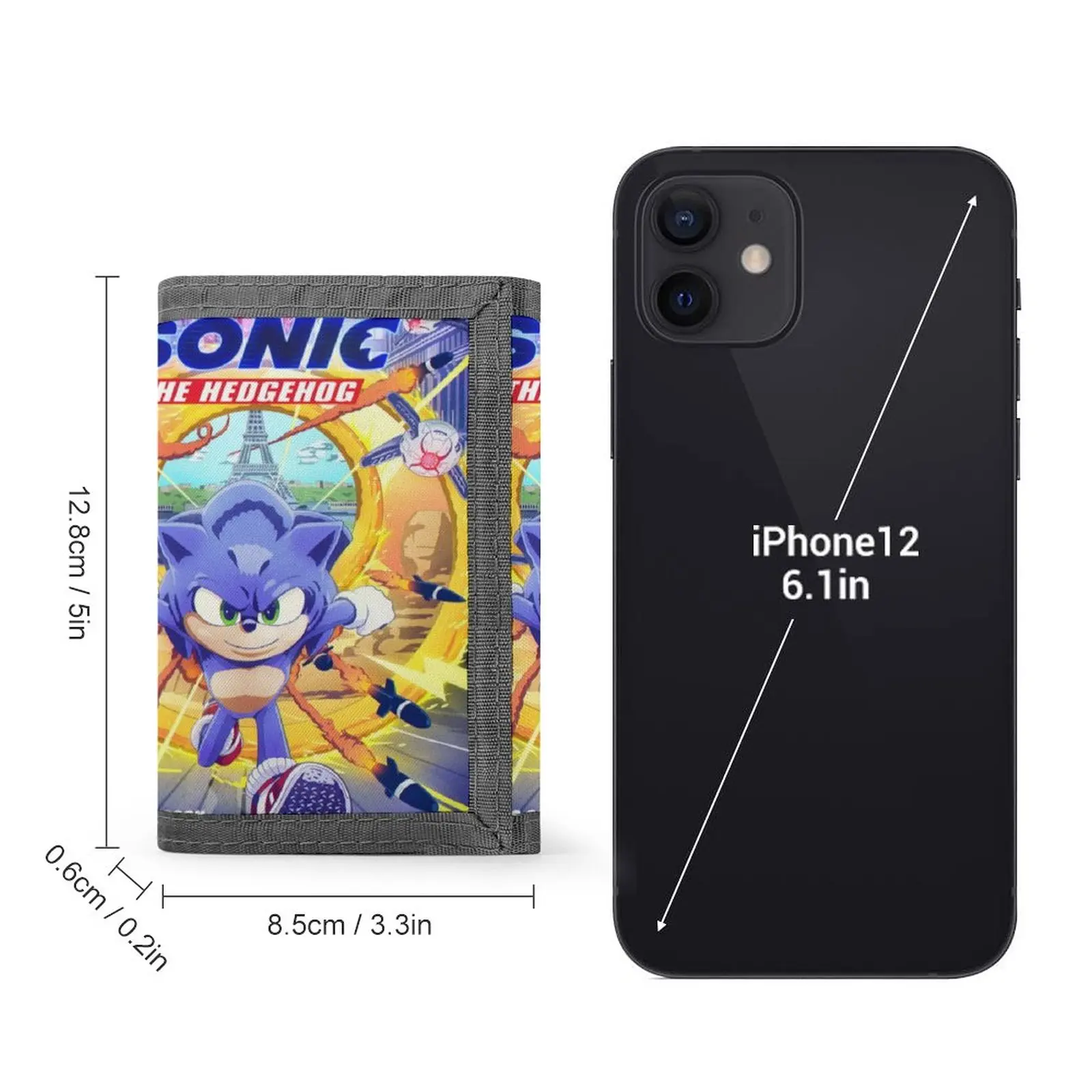 2022  hedgehog Sonic Kids  Girls Boys  Wallets  Zipper Coin Pocket Card Holder  Purse