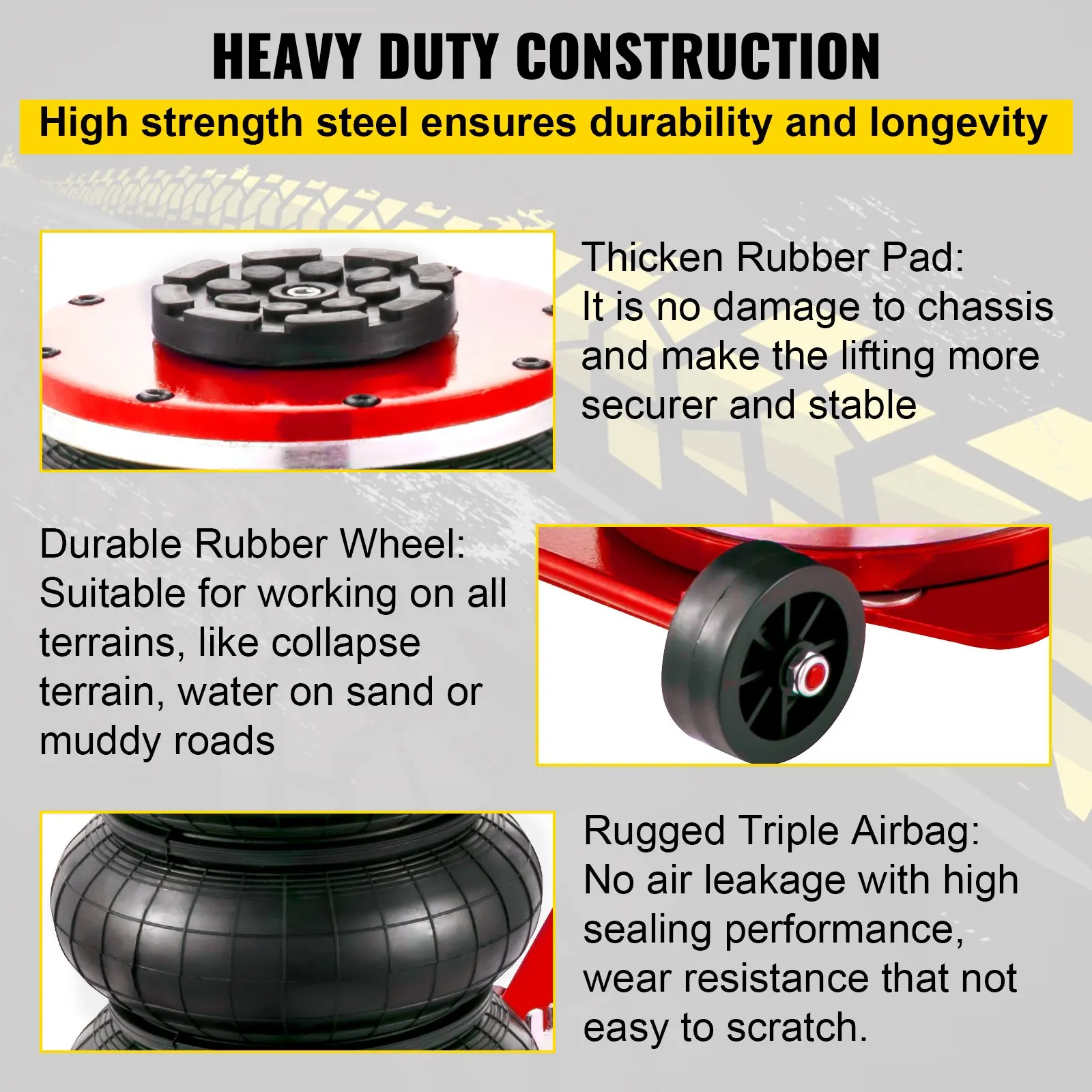 DAIXI Pneumatic Jack Quick Lift 3T, Car Repair Jacks and Floor Jacks, Folding Rod Fast Lifting, Quick Car Lifting Jack