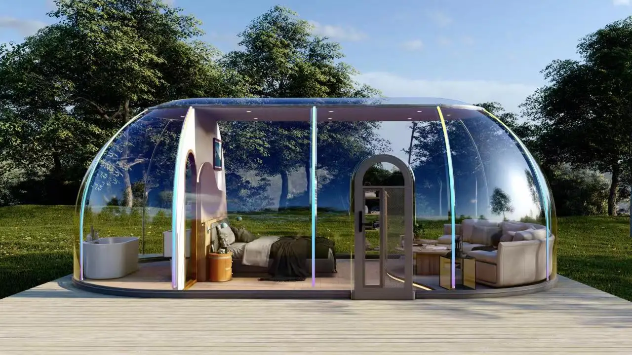 Geodesic container House bubble dome Camping wedding Tent transparent PC Tent Waterproof Glamping igloo Pod