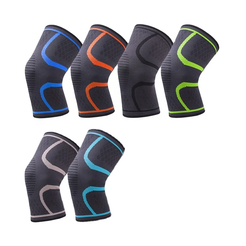 Keepeak Knitted Elastic Nylon Knee Supports Sleeve Compression Sports Knee Brace Pads