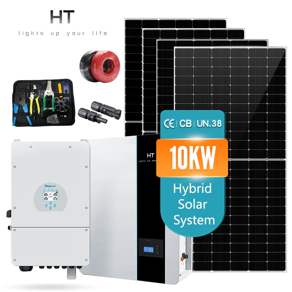 Complete kit solar photovoltaic kit 5kw off grid sun panels electricity solar power battery energy system