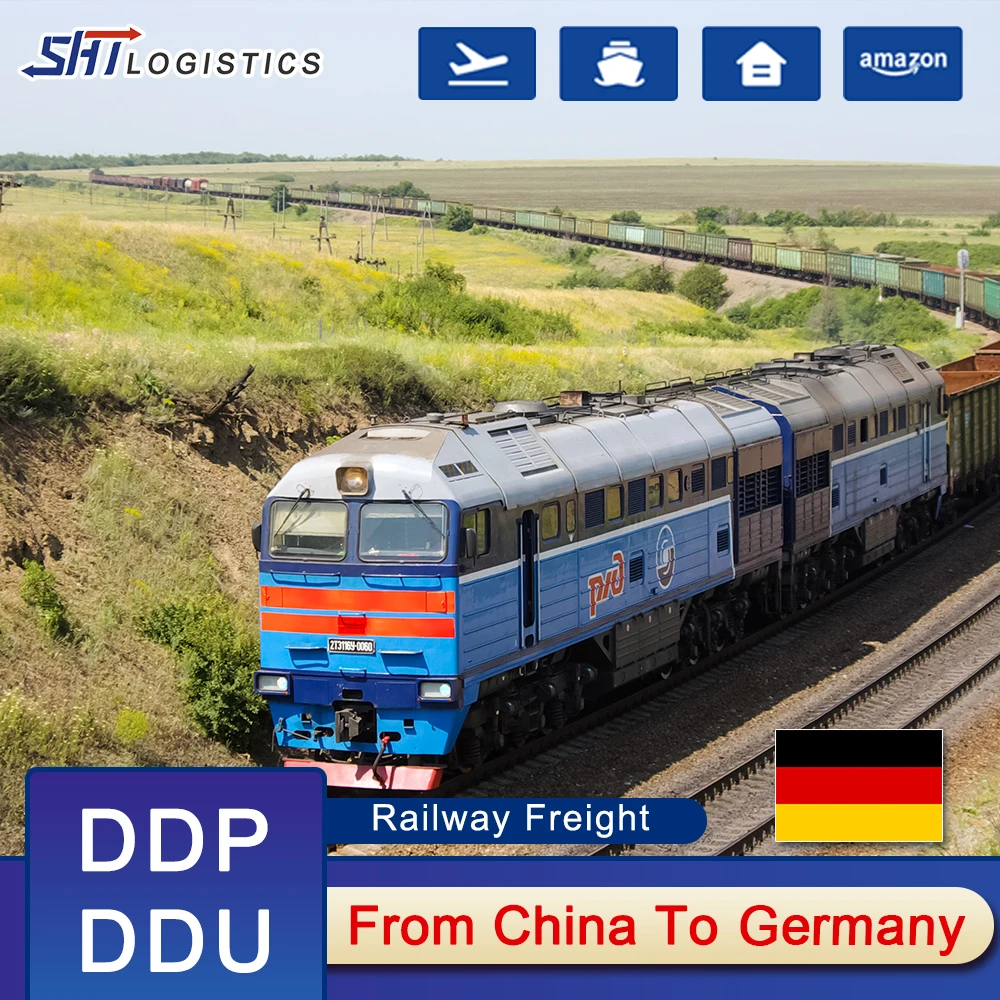 Door to door prices of Amazon warehouses shipped by rail from China to Germany