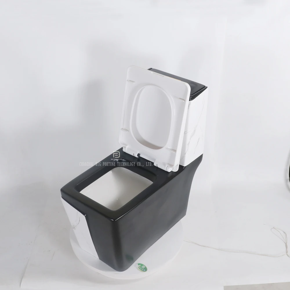 Chaozhou Porcelain Square Sanitary Ware Suite Bathroom One Piece Wc Toilet Set With Pedestal Sink