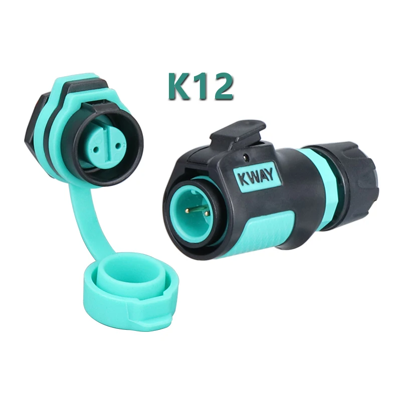 IP68 male plug and female nut socket outdoor lighting LED signal power quick lock M12 waterproof connector