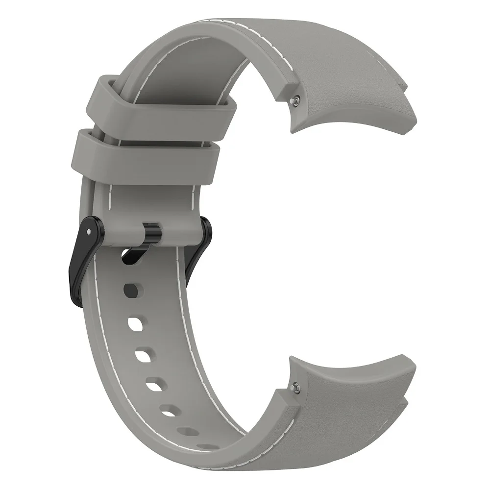 For Samsung Galaxy Watch 5 40 44mm/Watch5 Pro 45mm Smart Watchband Bracelet for Watch 4 leather pattern No Gaps Silicone Strap