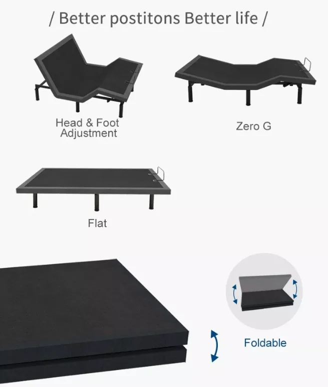 intelligent electric head foot adjustable bed home care bed