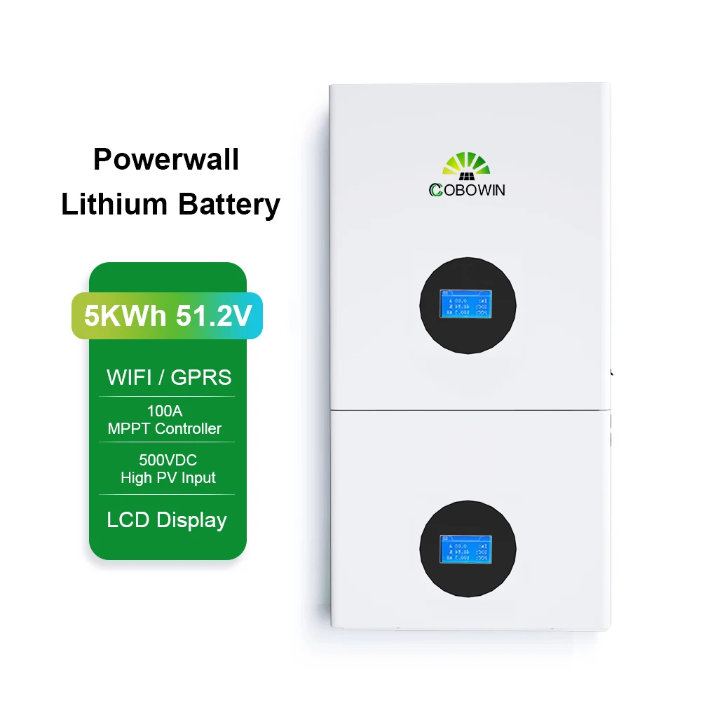 Аккумулятор Cobowin 5 кВт 10 24 В 48 солнечная энергия 50ah 100ah 200ah 400ah литиевая настенная батарея Lifepo4