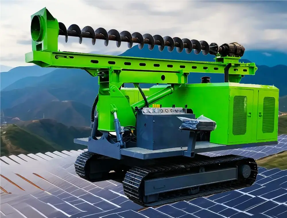 gasoline post driver ground screw machine pile driver construction machinery drilling equipment