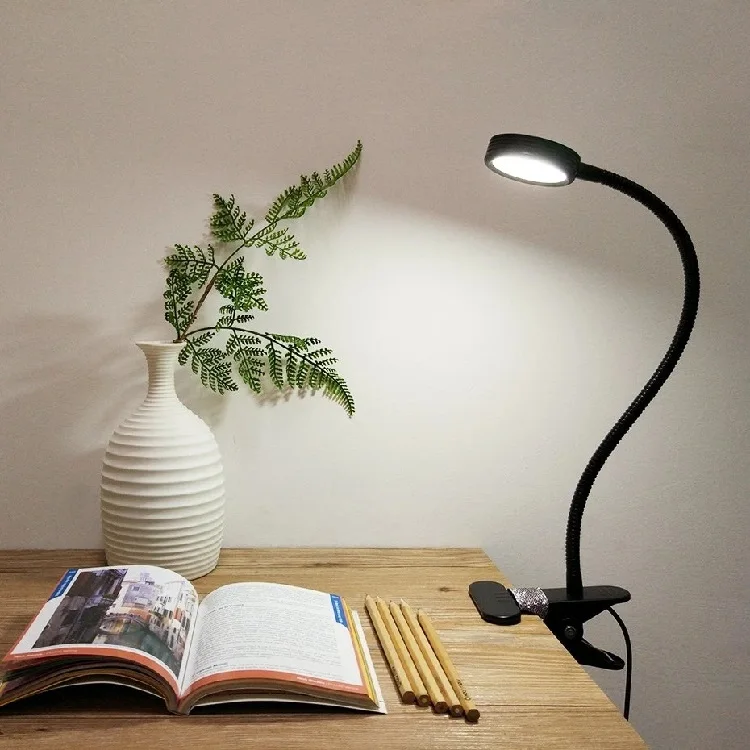Factory wholesales USB LED Desk Lamp with Clamp Reading Light Clip-on Table Lamp USB Clip Desk Lamp For Computer