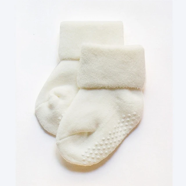 Wholesale Eco friendly warm soft terry cotton winter newborn infant socks loose mouth non-slip baby socks