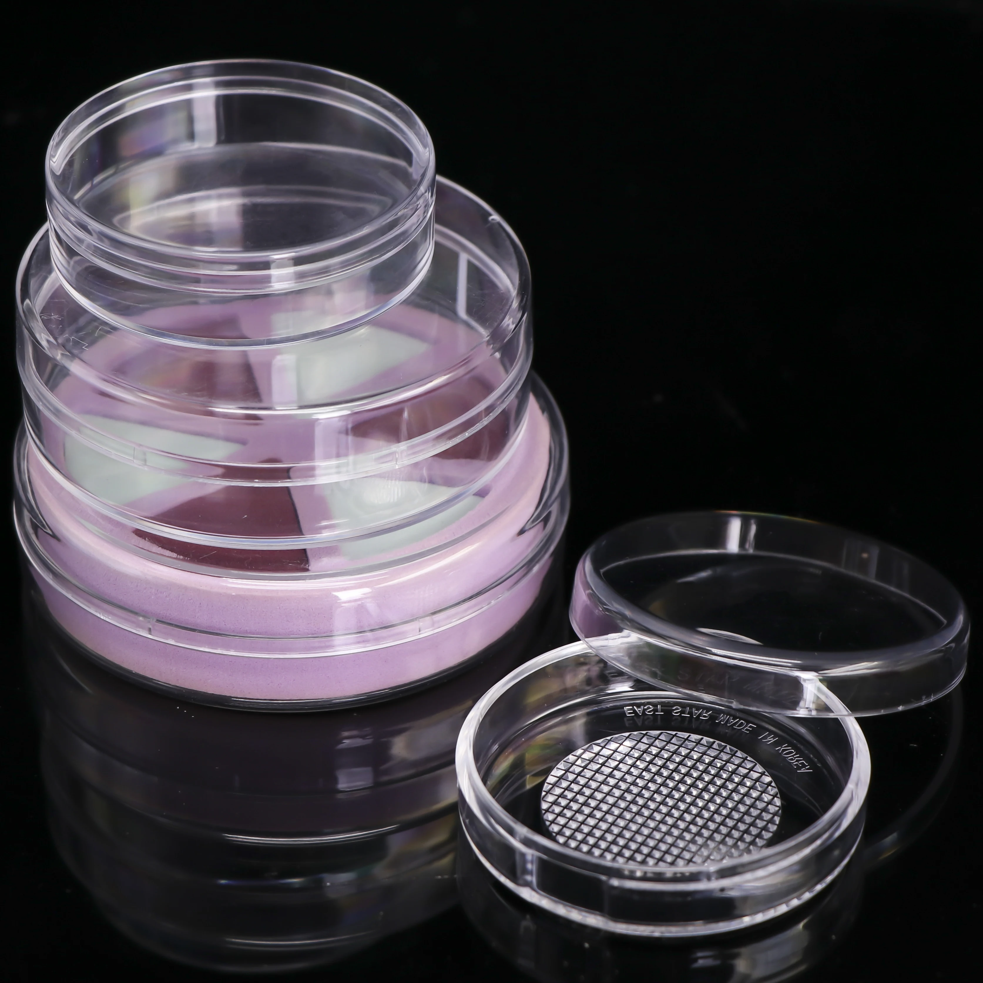 WEISHENG Make Up Box Makeup Sponge Holder Mask Box PP Plastic Packaging Cosmetic Containers Beauty Blender Case Makeup Organizer