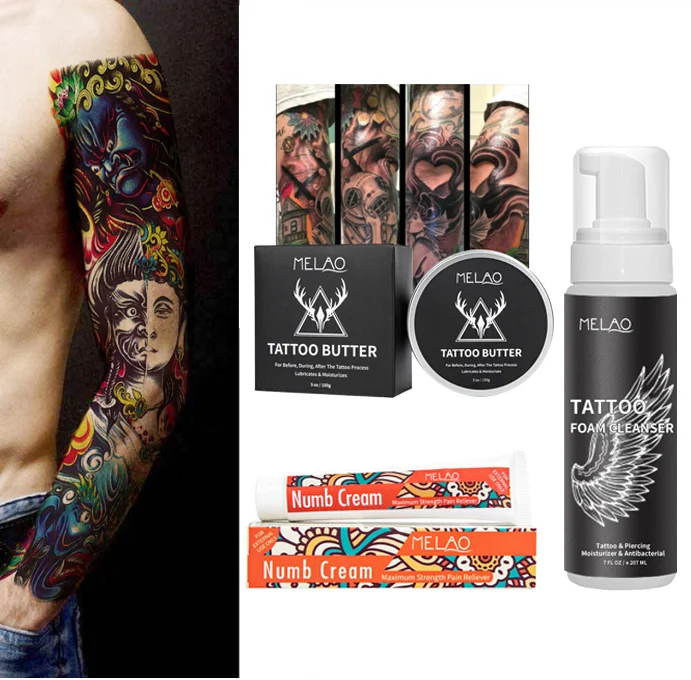 Wholesale Private Label  Organic Vegan Tattoo Aftercare Tattoo Butter  for Tattoo Process cream 150g hot selling