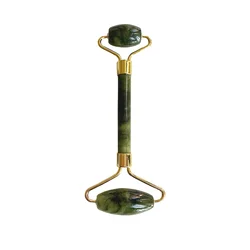 Skincare Tool custom natural crystal face green xiuyan jade roller antipuffiness