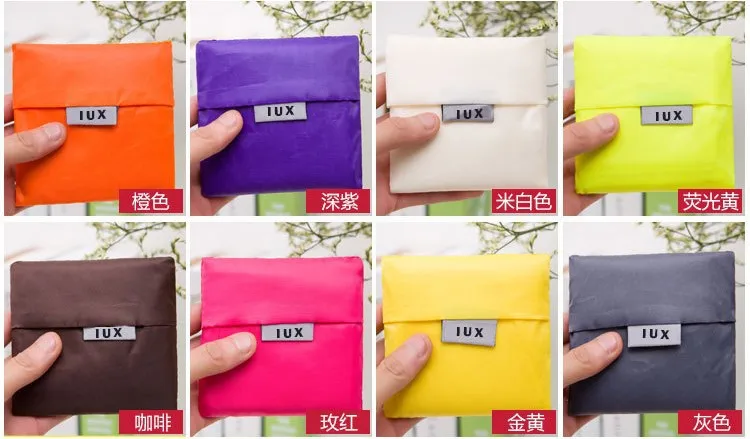 Printed Foldable Shopping Bag Folding Pouch Tote Handbag Oxford Cloth Portable Large Capacity Eco-Friendly Storage Bag