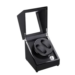 Luxury Red Sandalwood Paint Watch Winder Box Custom Silent Rotation Speed Regulation Automatic Winder