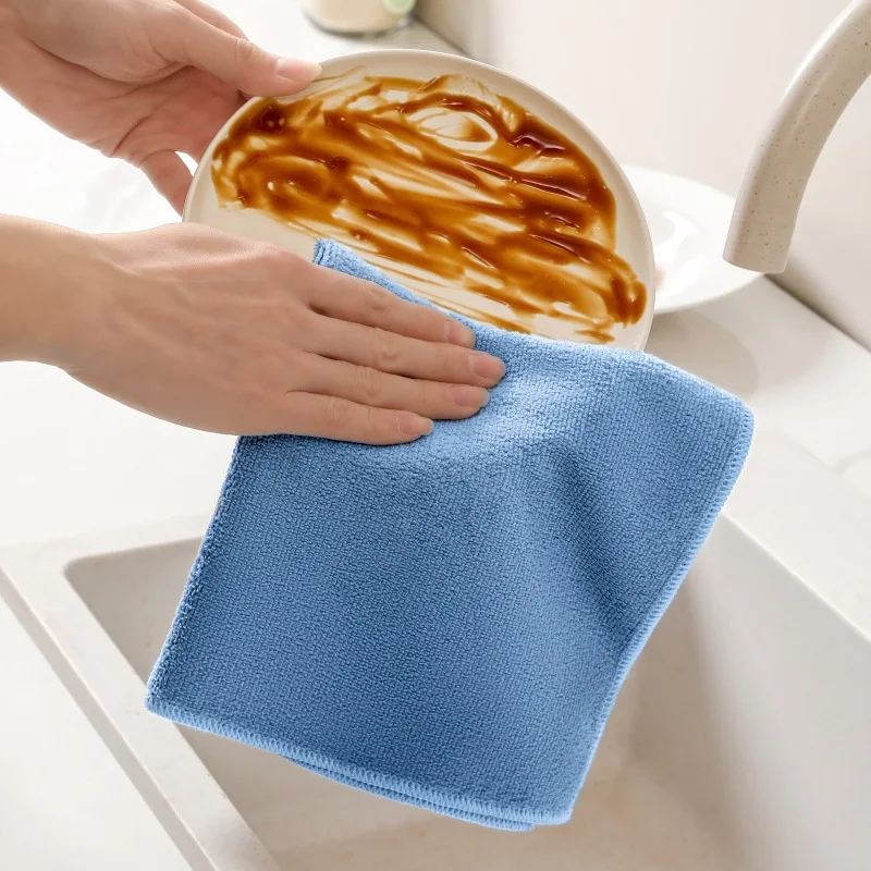 FF3376 Microfiber Kitchen Towel Dish Cloths Lint Free Super Absorbent Car Wash Drying Towel Rags Microfiber Cleaning Cloth