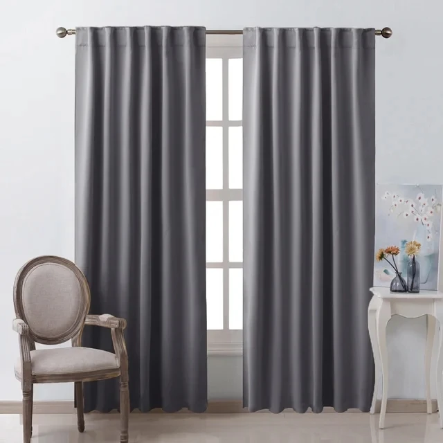 Modern 85% Blackout Back Tab Thermal Insulated Room Darkening Curtain Panels