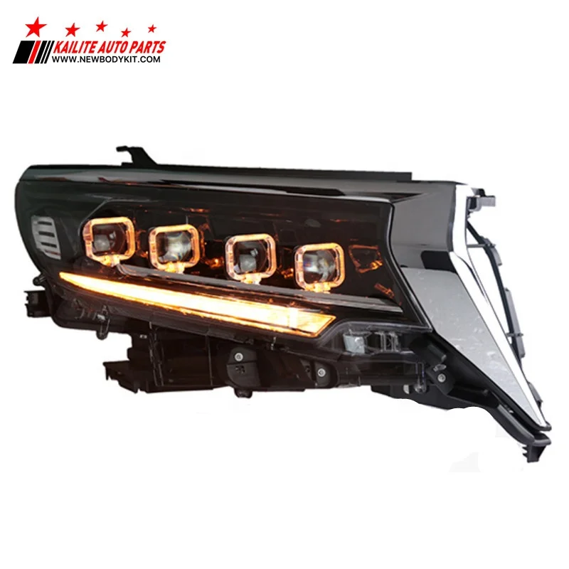 KLT newest model good quality 4 angel eyes headlight headlamp for prado fj150 2018