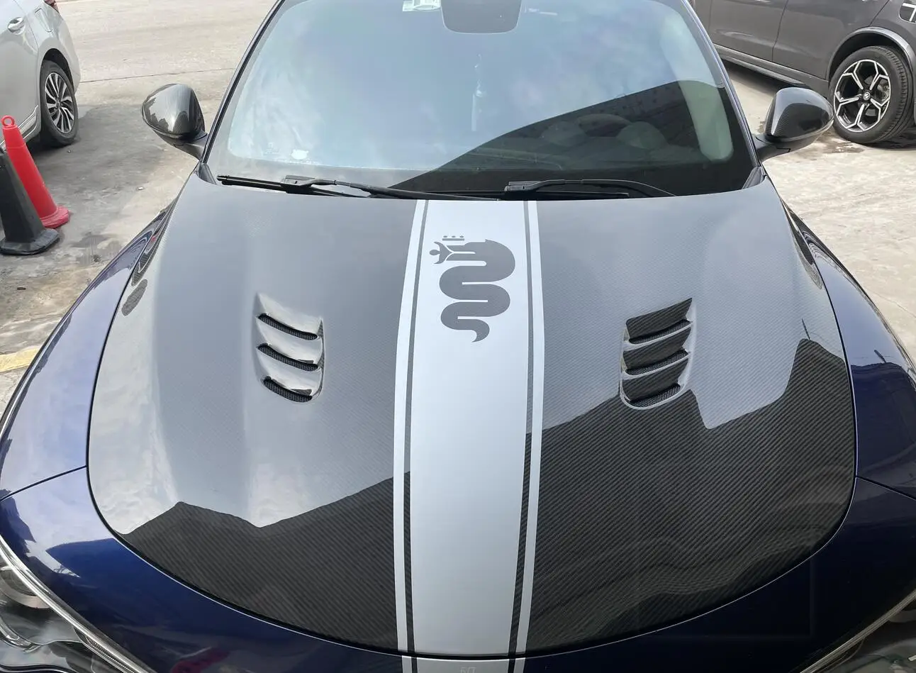 Подходит для 2017-up Альфа Ромео стельвио обновления даже если вымокли или сухой двойная сторона из углеродного волокна Худ boonet крышка двигателя мл стиль