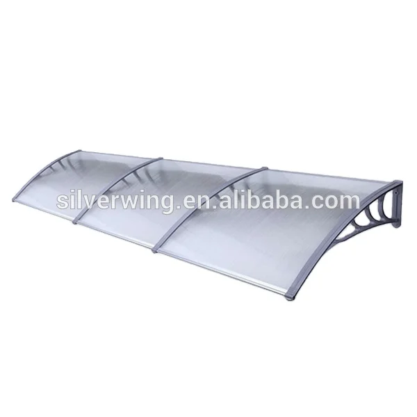Polycarbonate awning material canopy designs for door and window