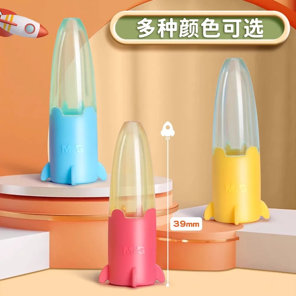 M&G Custom 5pc/set Plastic Pen Cap Cartoon Rocket Shape Pen Cap Pencil Jewellery Pen Cap