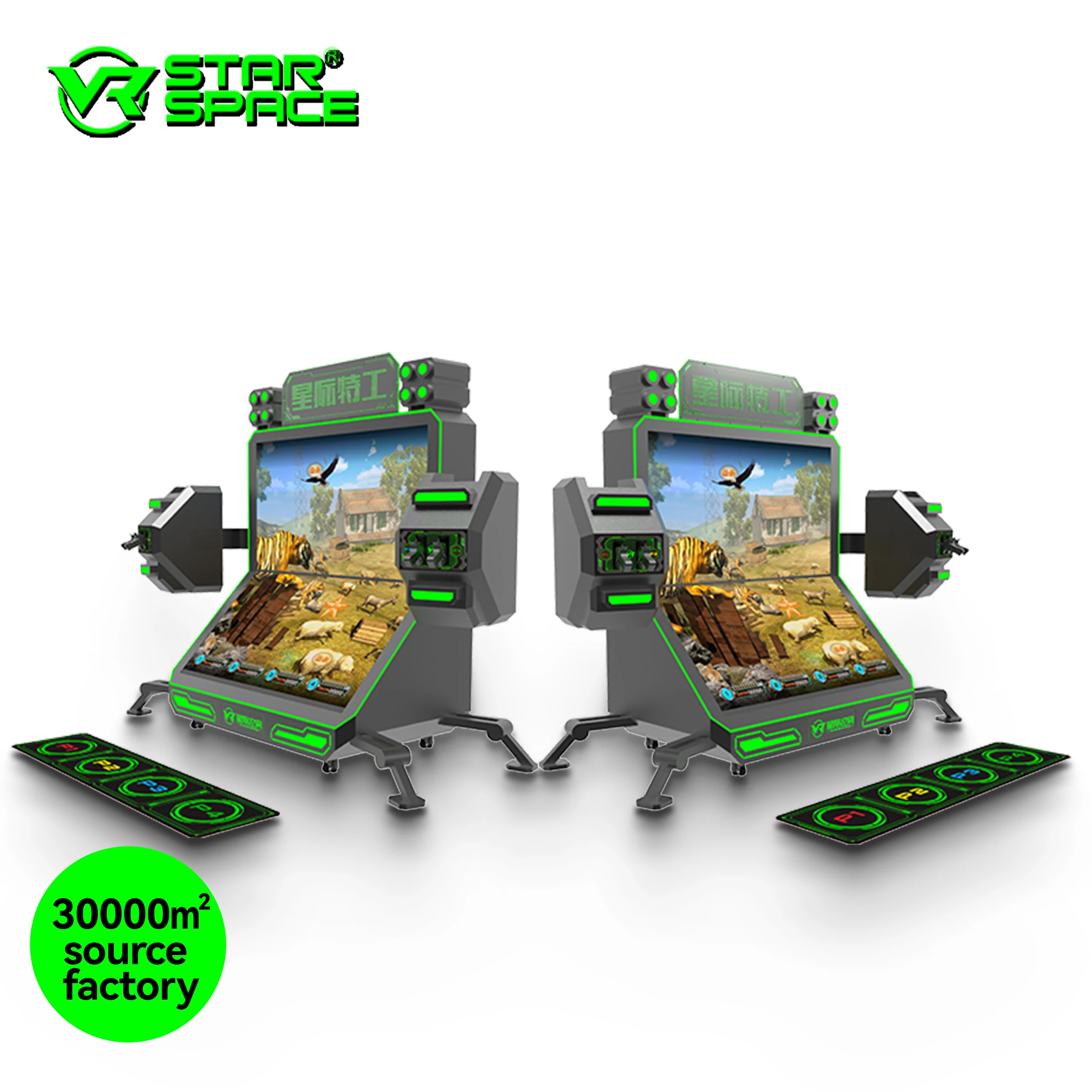 VR Star Space VR Machine Manufacturer Virtual Reality 9D Dual-screen 4 player Shooting Indoor Amusement Park Rides VR Simulator