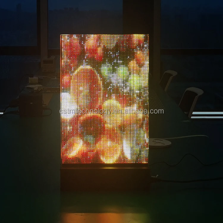 1030*1000mm p5 p10 Electronic Glass Exhibition Hall Smart Glass Video Computer Phone Control Display LED Photoelectric Glass