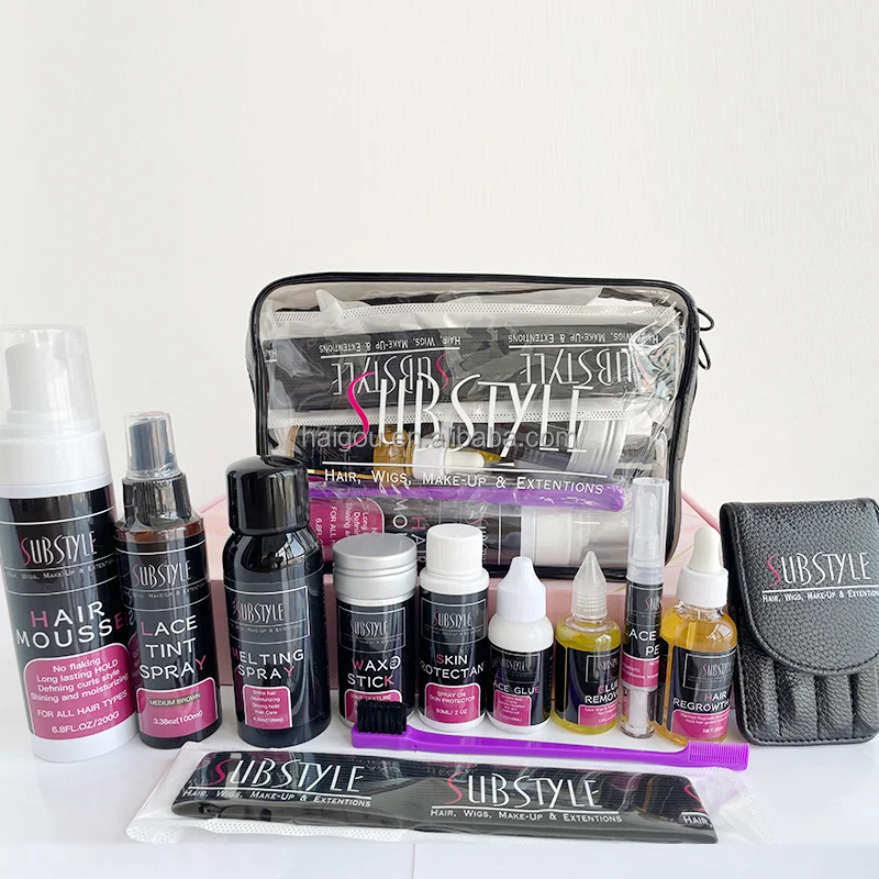 Wholesale Lace Melting Spray Wig Adhesive Lace Glue Waterproof Strong Hold Lace Wig Glue Sets