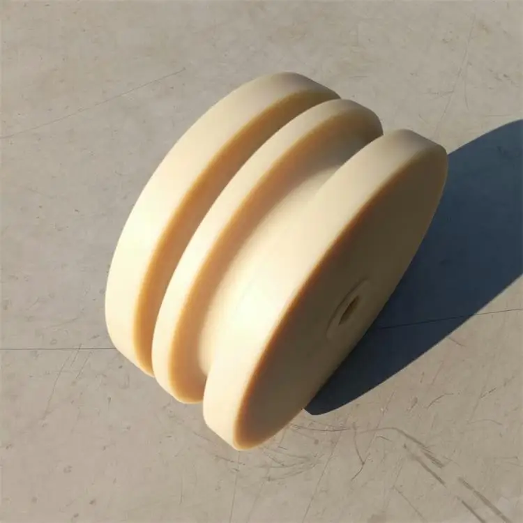 manufacturer custom made Plastic Material and Small plastic V-groove pulley wheel with 4 grooves