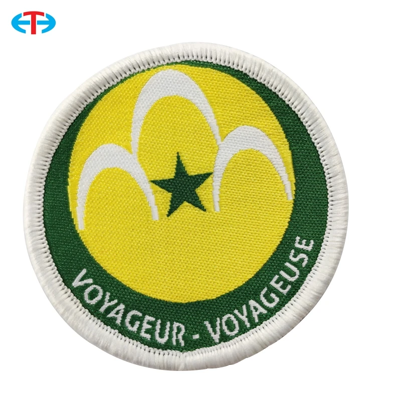 Custom Logo Woven Patches Multicolor Sports Applique Parche Label Badges Tags Iron on Woven Patch