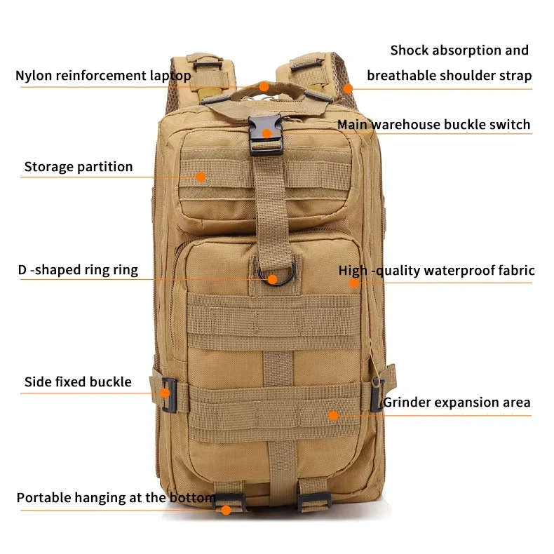 Oxford Fabric Waterproof Large Capacity Gym Backpack Wholesale Digital Dessert Jungle Laptop Camping Hiking Tactical Backpack