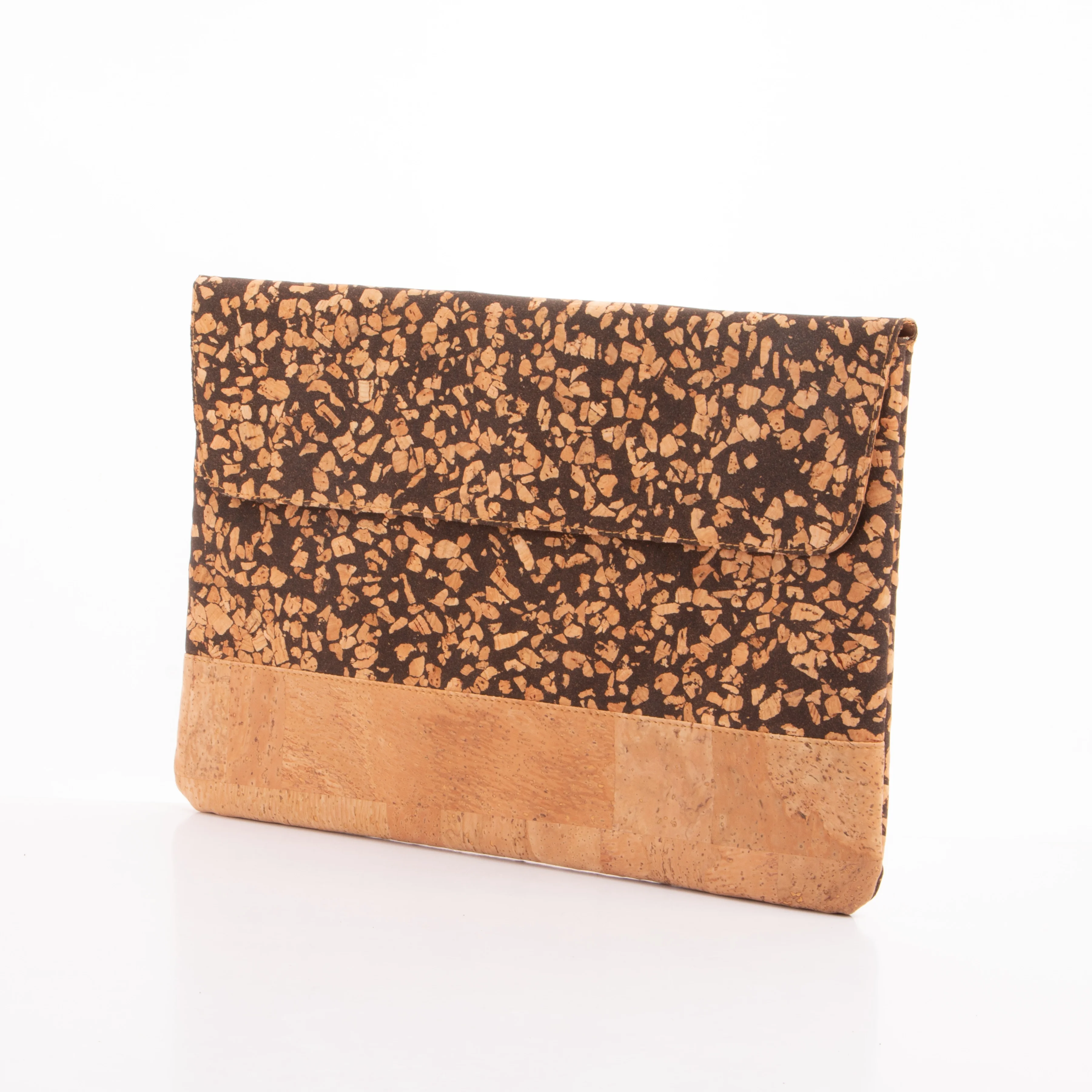 ISO14001 BSCI Top grade unique material split joint RPET recycled cork coffee grounds fabric laptop sleeve