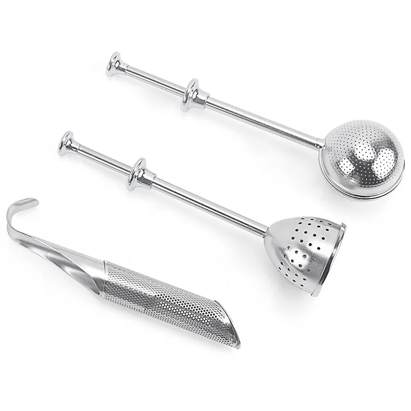 Tea tool accessories stainless steel teapot strainer Retractable Pipe Shape Half Drain Full Drain Tea Filter Tea Maker