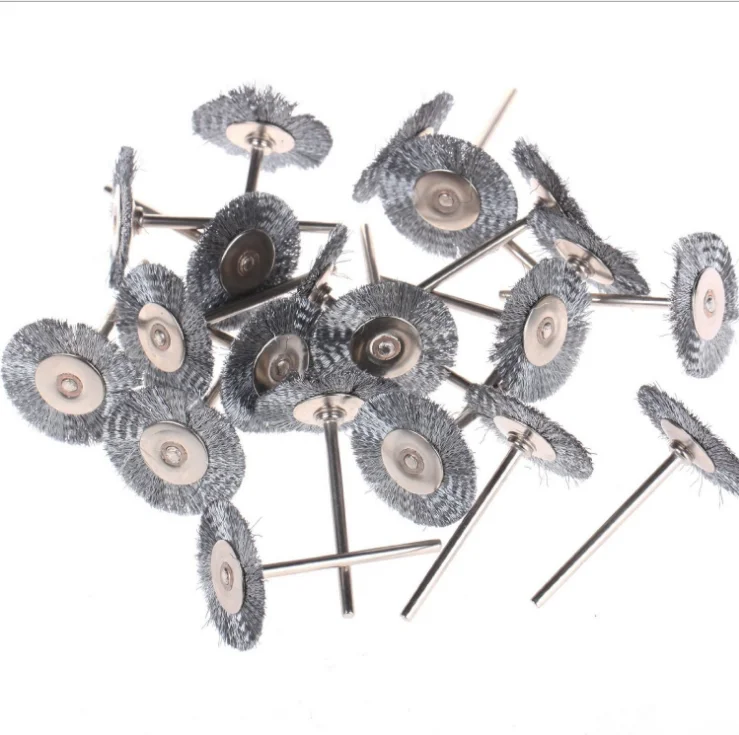 3pcs 22mm/13mm/5mm Mini Stainless Steel Brass Wire Metal Polishing Brush Wheels Accessories Tools