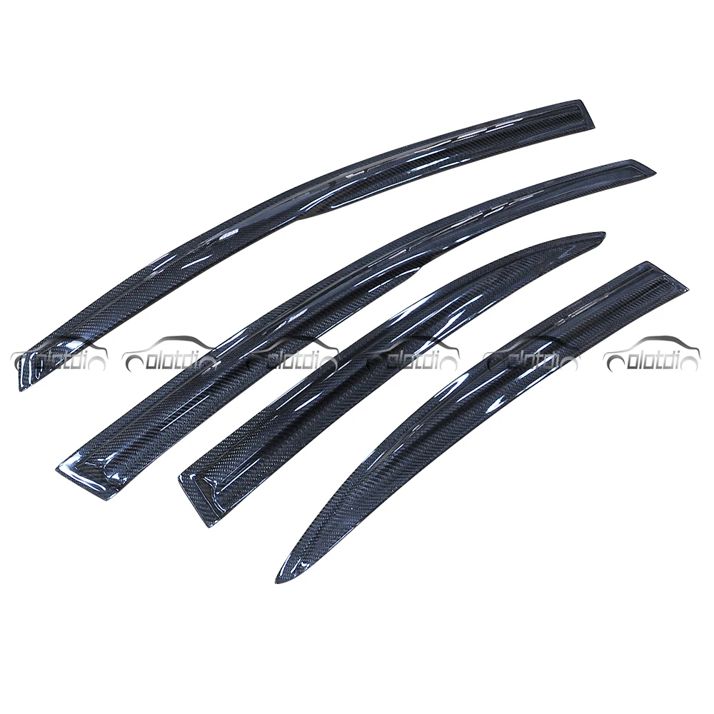 Carbon Fiber Window Visor Sun Rain Guard Shield Injection Door Visor For Honda Civic Type R 2009+