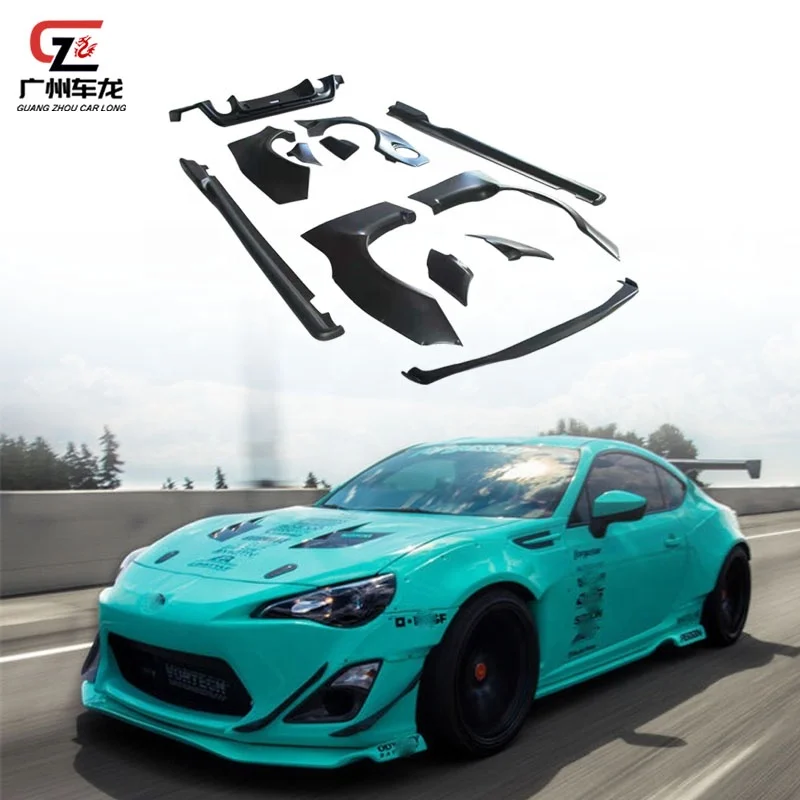 Car Body kits For Toyota GT86 2013-2015 Upgrade Rocket Bunny Style Wide Body Front lip Rear lip Side skirts