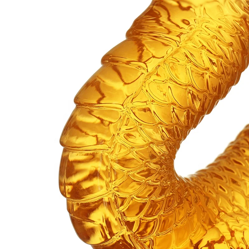 Hot sale glass dragon jar/glass dragon shaped bottle/decoration glass bottle