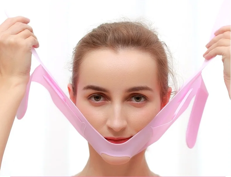 Fashional Silicone face Lifting V-Line Chin Slimming Bandages Double Chin Weight Loss V Face Belts Correction Belt