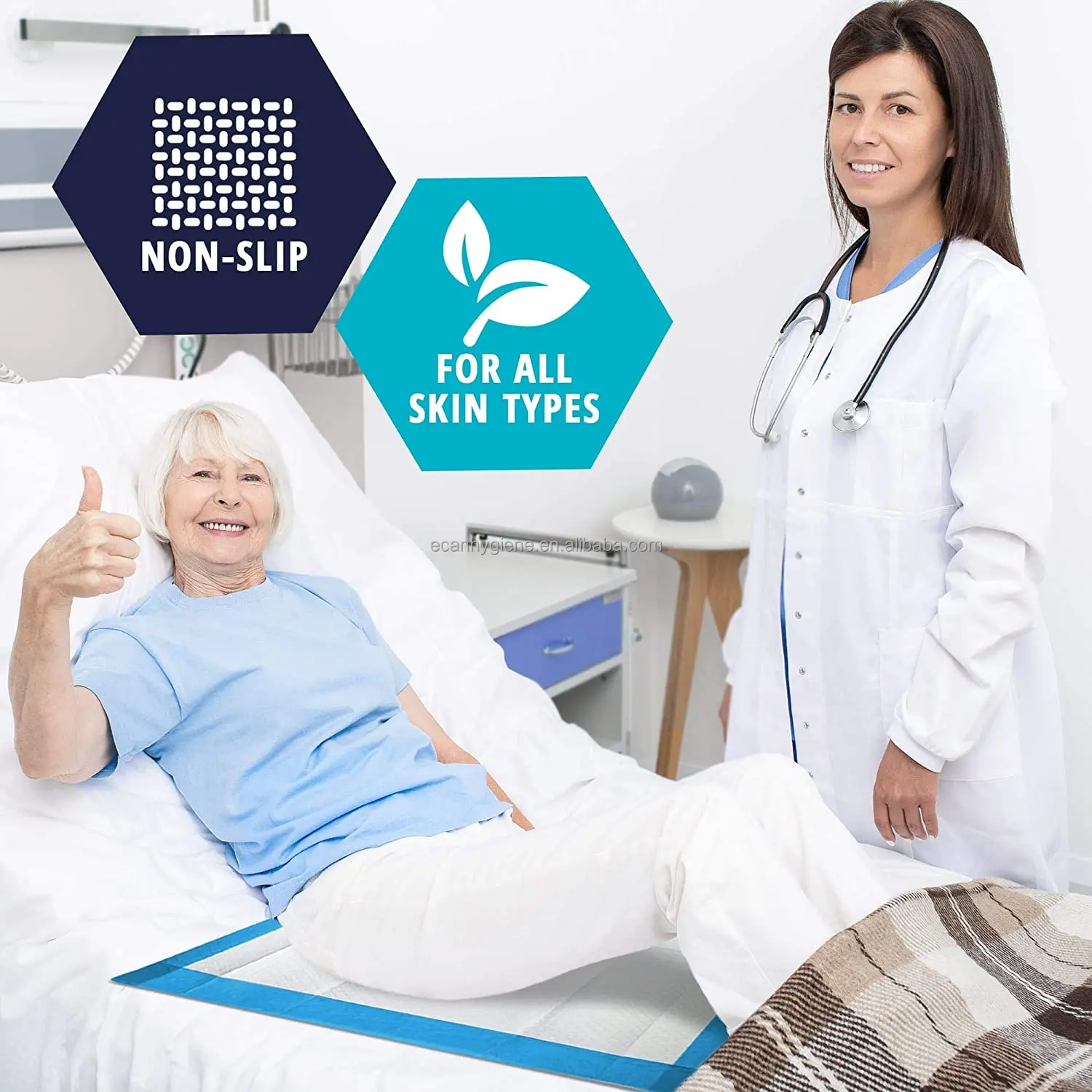 OEM 60x90cm Disposable Incontinence Pads Bed Incontinence Underpads