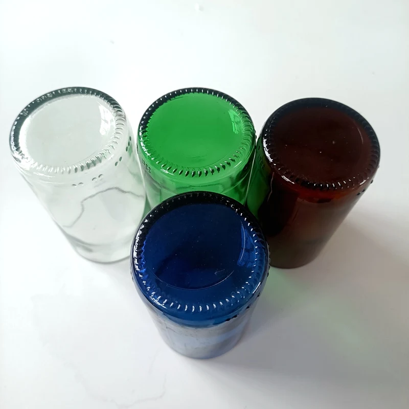 Recyclable 10oz 12oz beer Wine Bottle Cut Glass Recycled