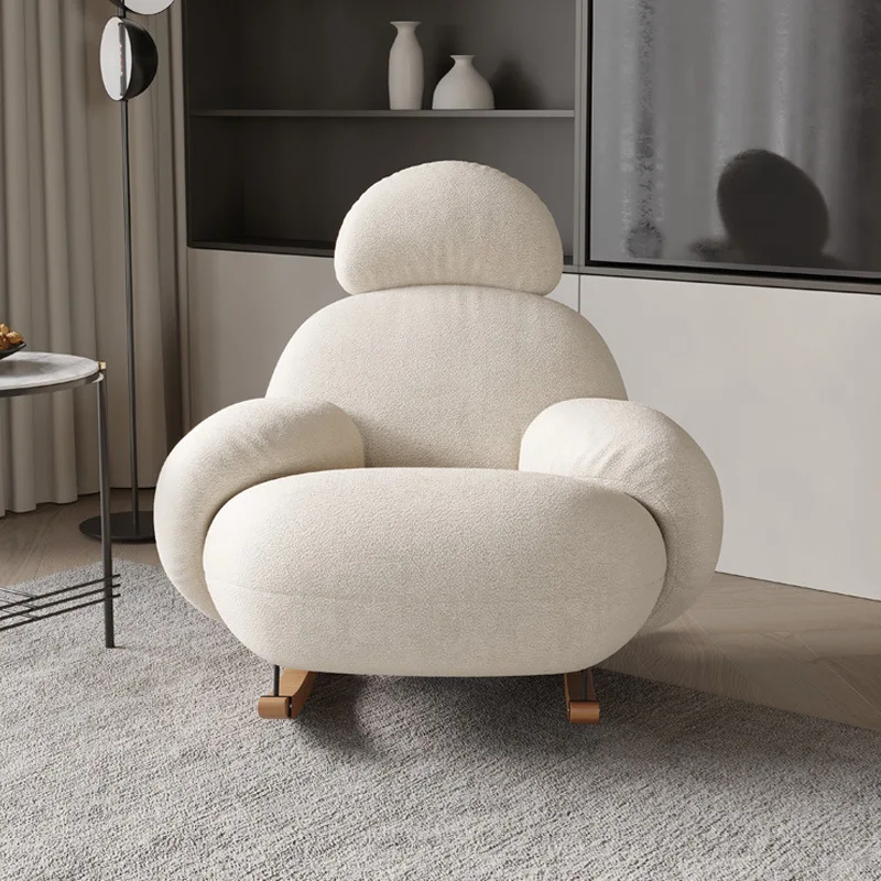 Luxury modern design multifunctional arm chair living room comfortable leisure lazy soft sofa rocking chair
