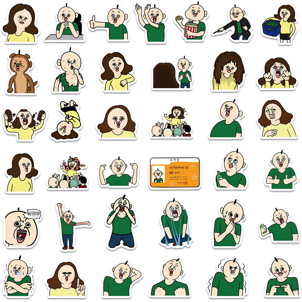 73PCS Korean Funny Anime Cartoon Graffiti Stickers, Portable Stickers For Laptops, Mobile Phones Computers